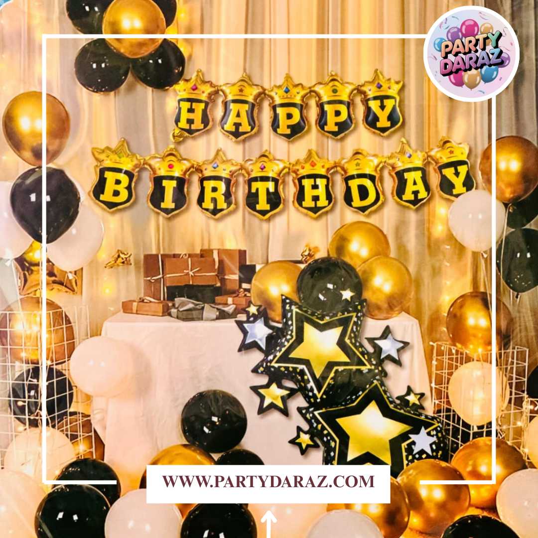 Black and Gold Birthday Theme
