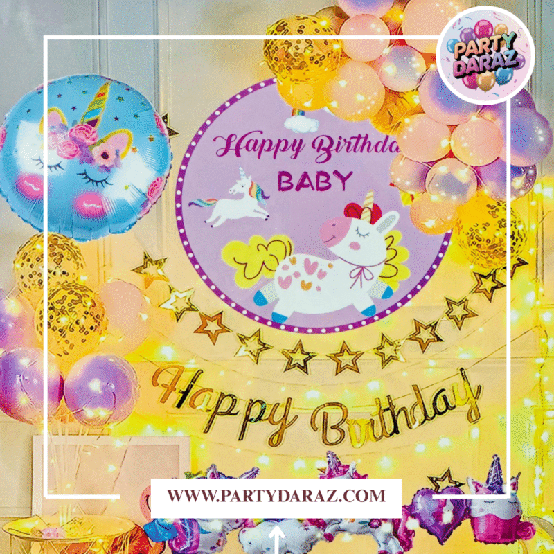 Unicorn Theme Birthday Decoration